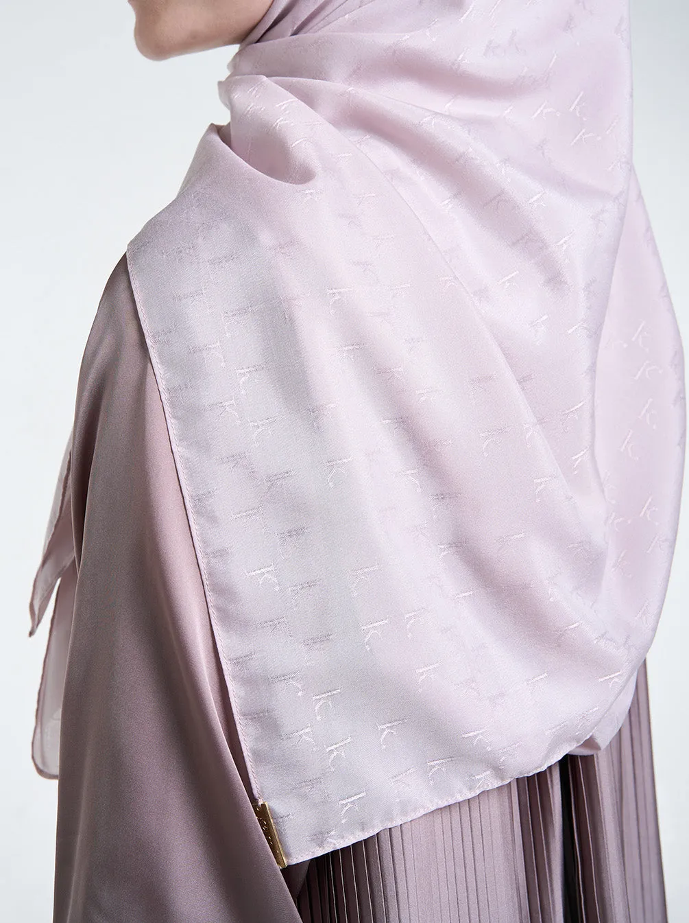 AIRY JACQUARD VOILE SCARF PLAIN SWEET BLUSH