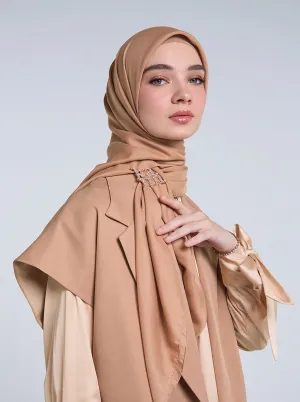 AIRY VOILE SCARF PLAIN KHAKI