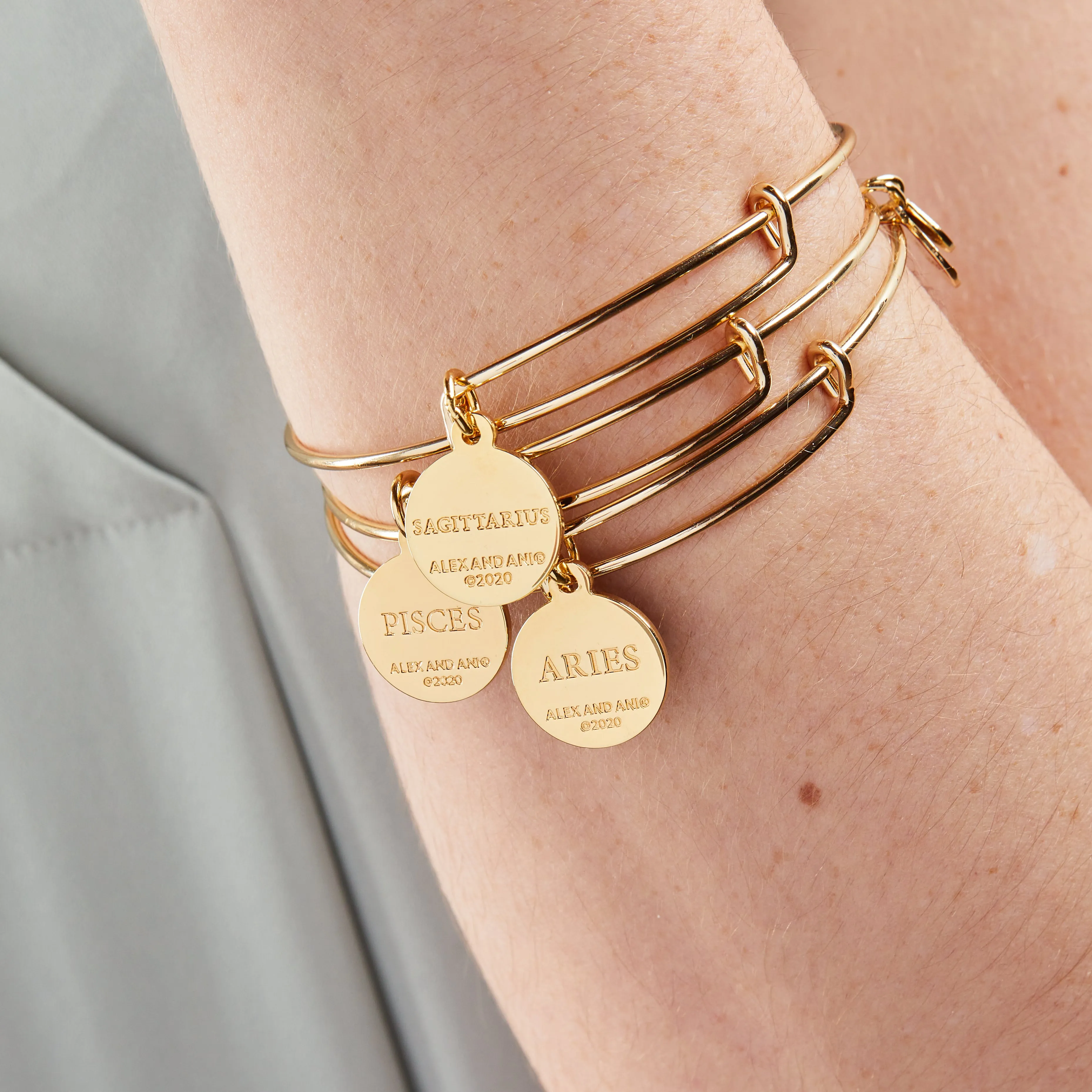 Optimized Title: Chic Gemini Zodiac Charm Bangle in Color Options