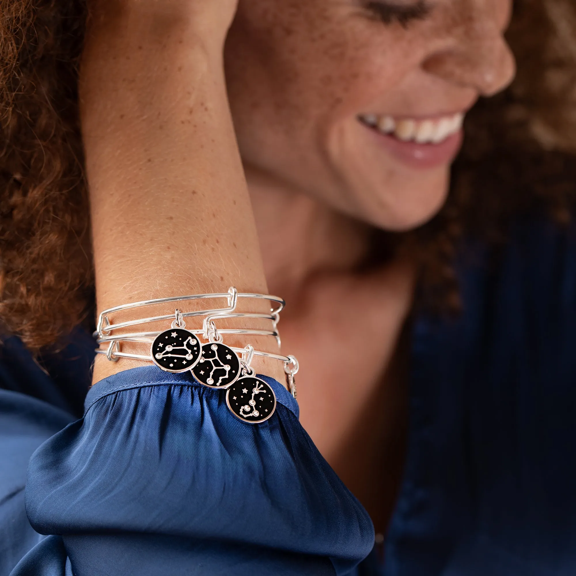 Optimized Title: Chic Gemini Zodiac Charm Bangle in Color Options
