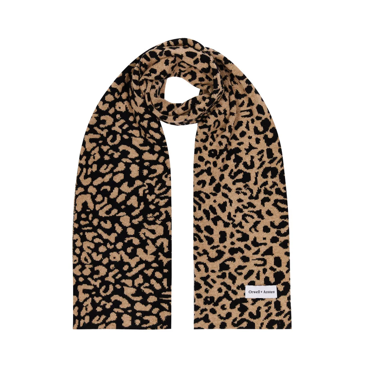 Premium Quality Leopard Print Cashmere Blend Luxury Scarf