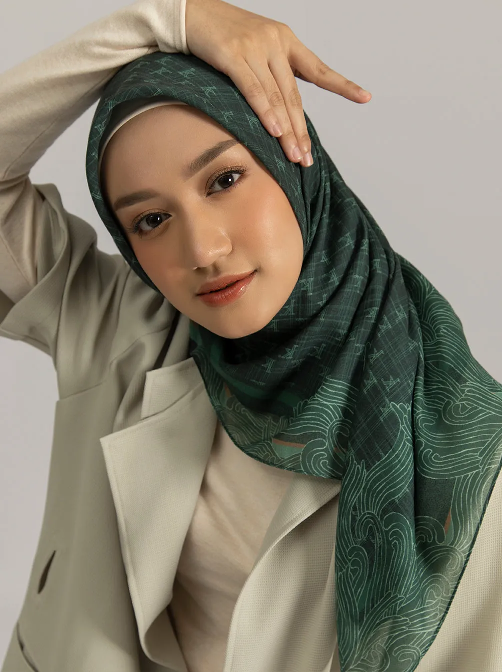 MONOGRAM SCARF DEEP FOREST