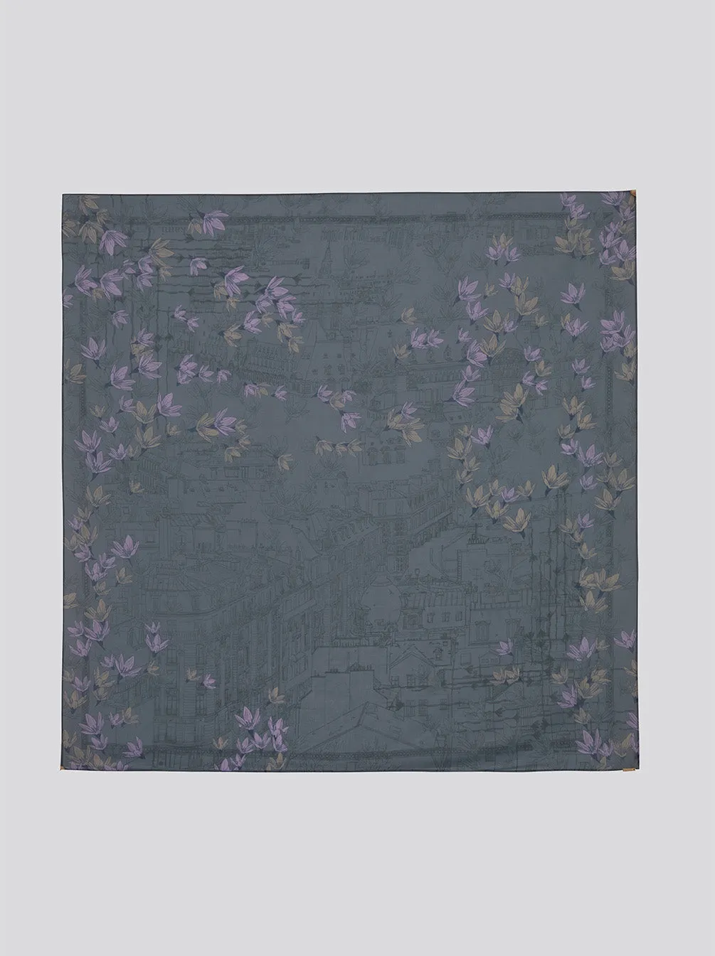 ORVA PARIS SIGNATURE SCARF ASH OLIVE