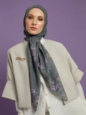 ORVA PARIS SIGNATURE SCARF ASH OLIVE